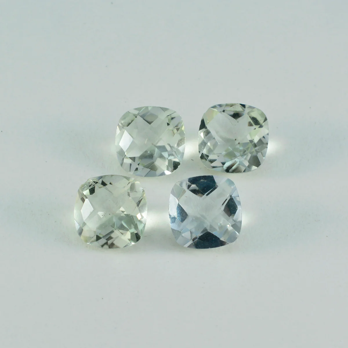 Green Amethyst 1PC Chunky 15x15 MM Cushion Faceted Green Superior Semi Precious Gems - Image 3