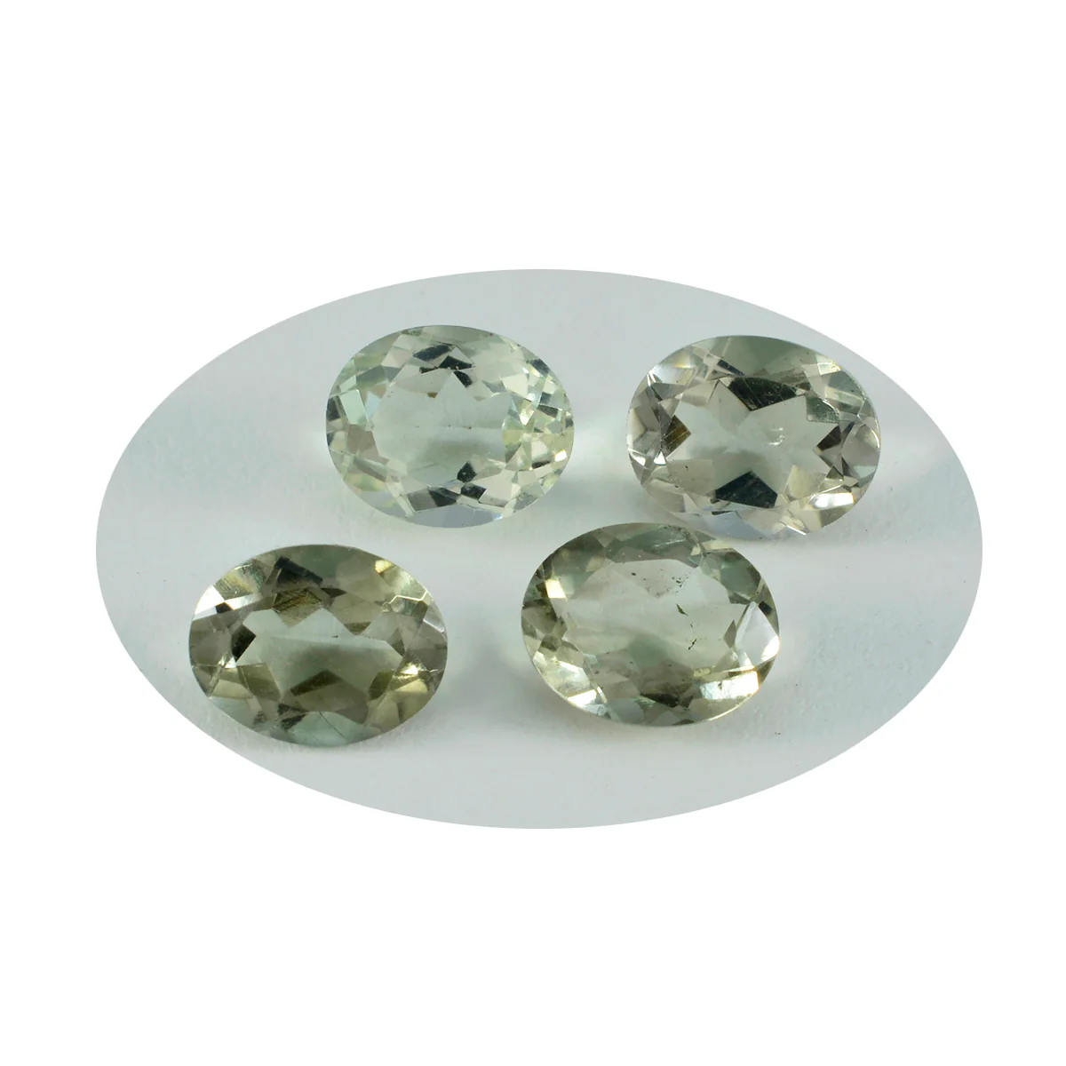 Green Amethyst 1PC Medium 8x10 MM Oval Faceted Green Shine Semi Precious Loose Gems - Image 3