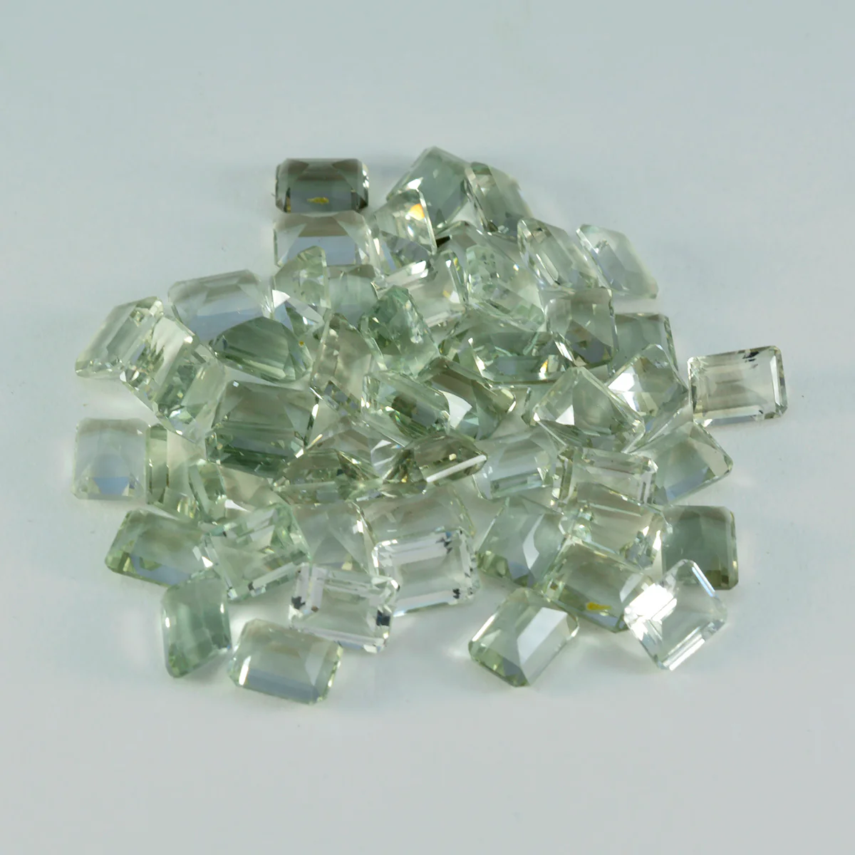Green Amethyst 1PC Small 6x8 MM Emerald Faceted Green High-Quality Semi Precious Loose Gems - Image 4