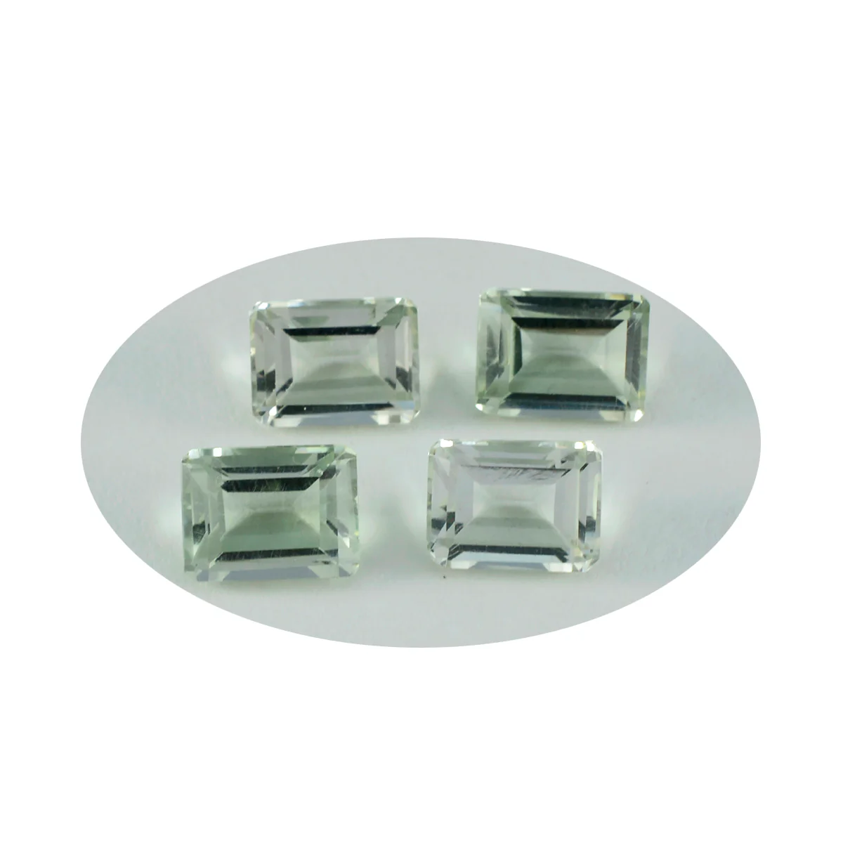 Green Amethyst 1PC Small 6x9 MM Emerald Faceted Green Natural Semi Precious Loose Gemstone - Image 3