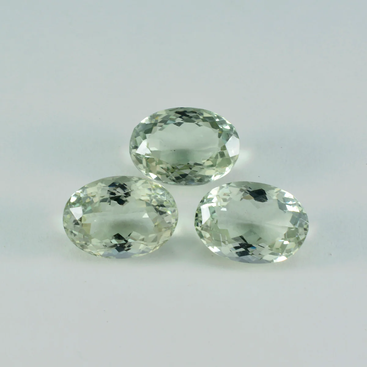 Green Amethyst 1PC Small 6x9 MM Oval Faceted Green Splendid Semi Precious Loose Gemstone - Image 2