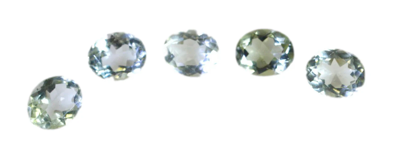 Green Amethyst 1PC Tiny 4x6 MM Oval Faceted Green Brilliant Semi Precious Loose Gemstones - Image 4