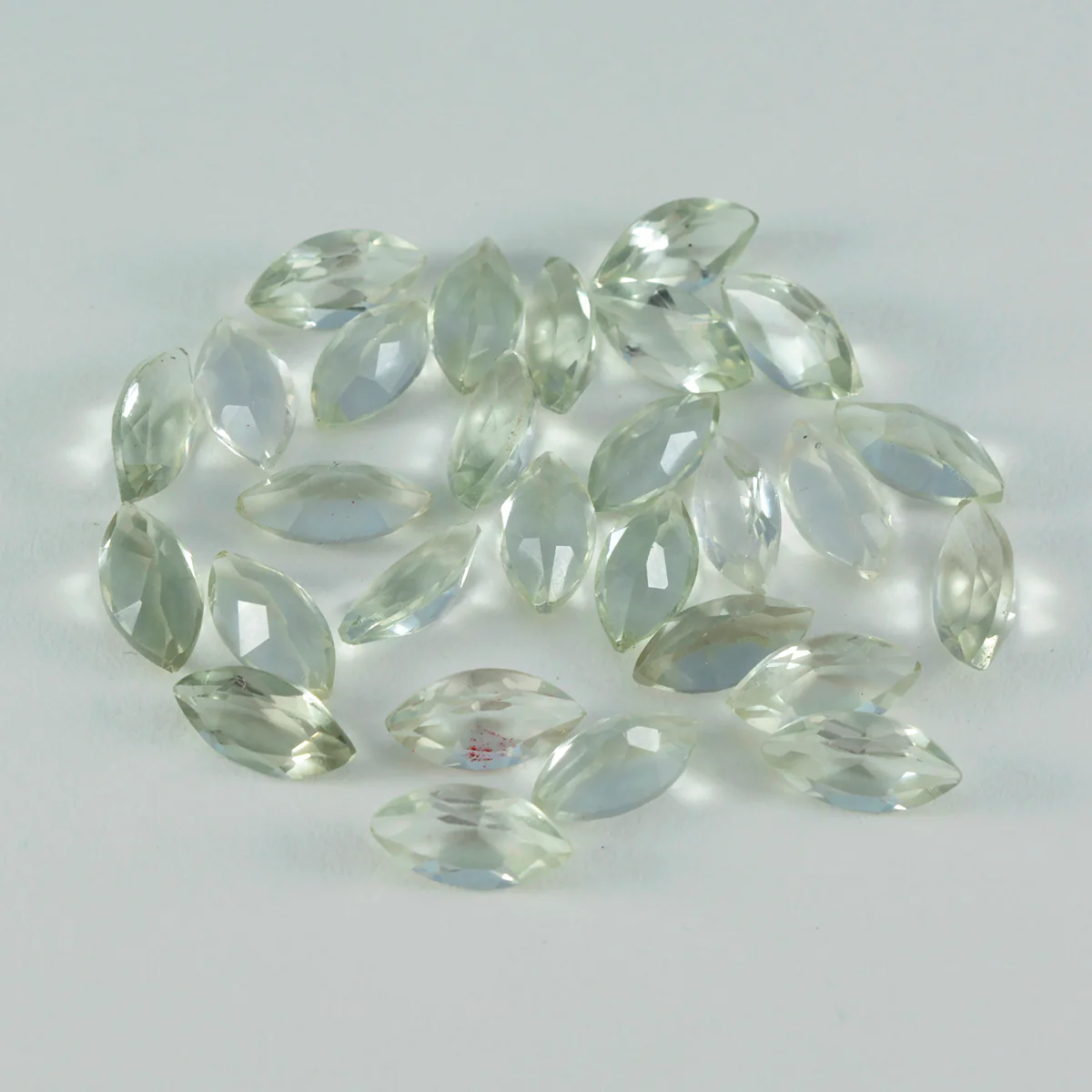 Green Amethyst 1PC Tiny 4x8 MM Marquise Faceted Green Genuine Semi Precious Loose Gemstones - Image 3