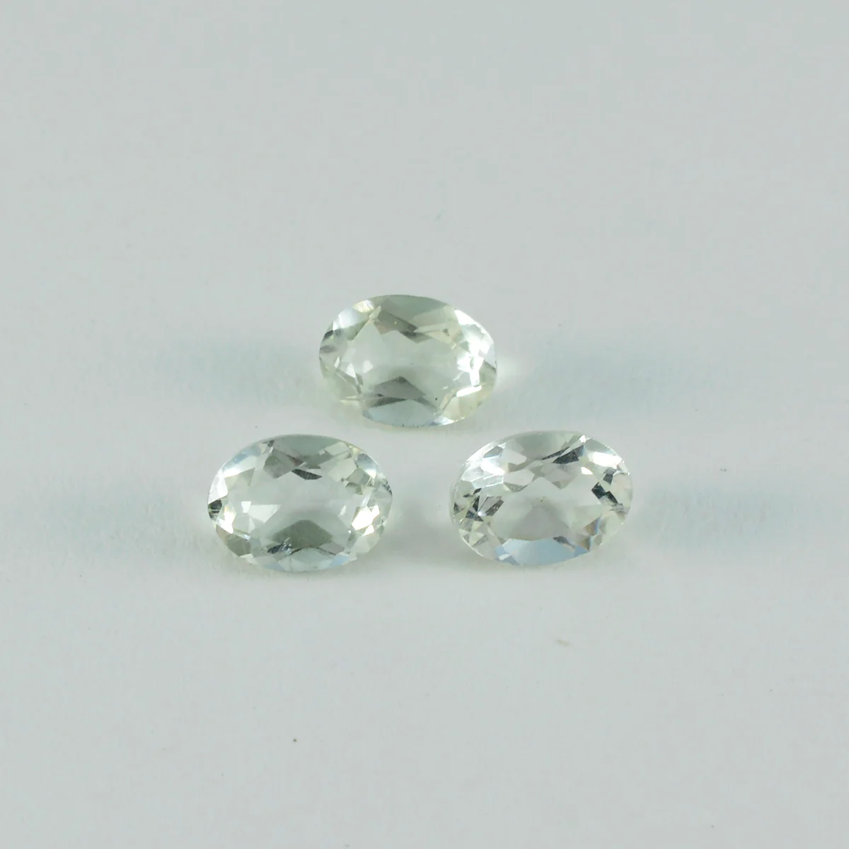 Green Amethyst 1PC Tiny 5x7 MM Oval Faceted Green Sparkling Semi Precious Gems - Image 4