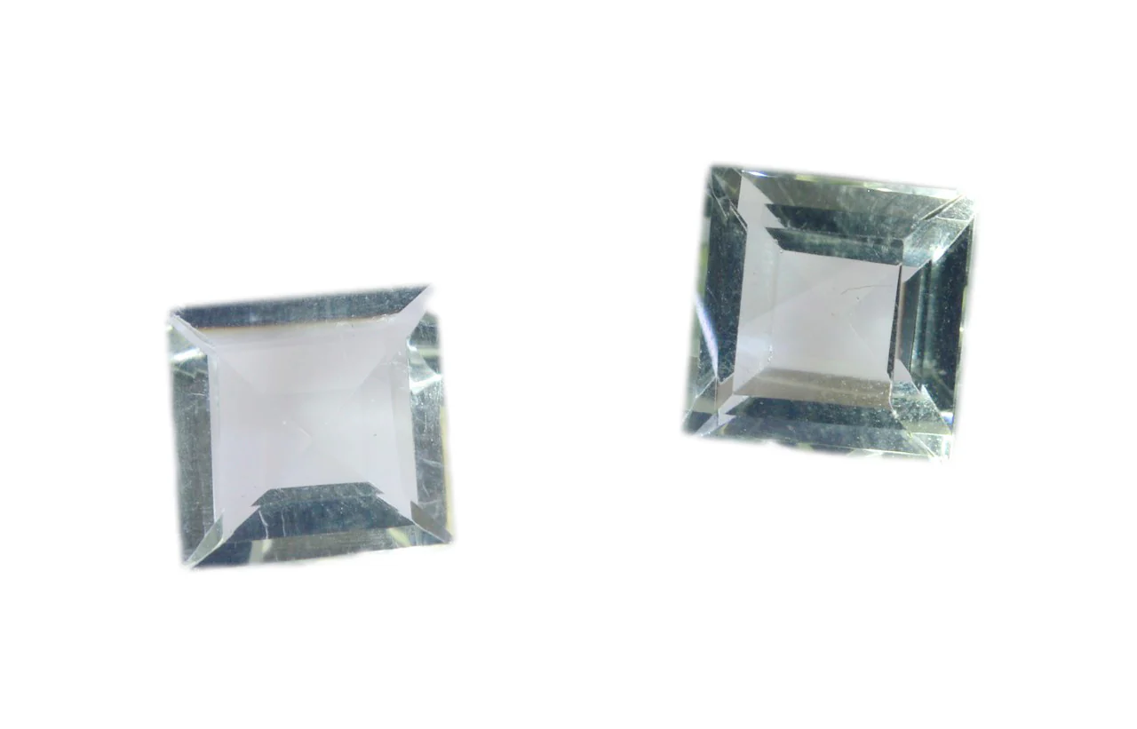 Green Amethyst 1PC Tiny 6x6 MM Square Faceted Green Polished Semi Precious Loose Gemstones - Image 3