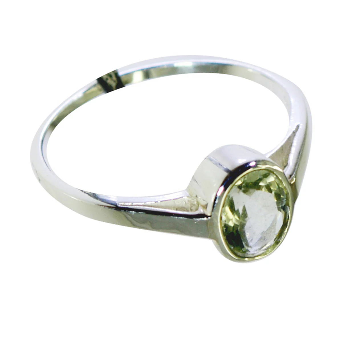Green Amethyst Solitaire American 925 Silver Green Gemstones Delicate Sophisticated Ring Jewelry - Image 2
