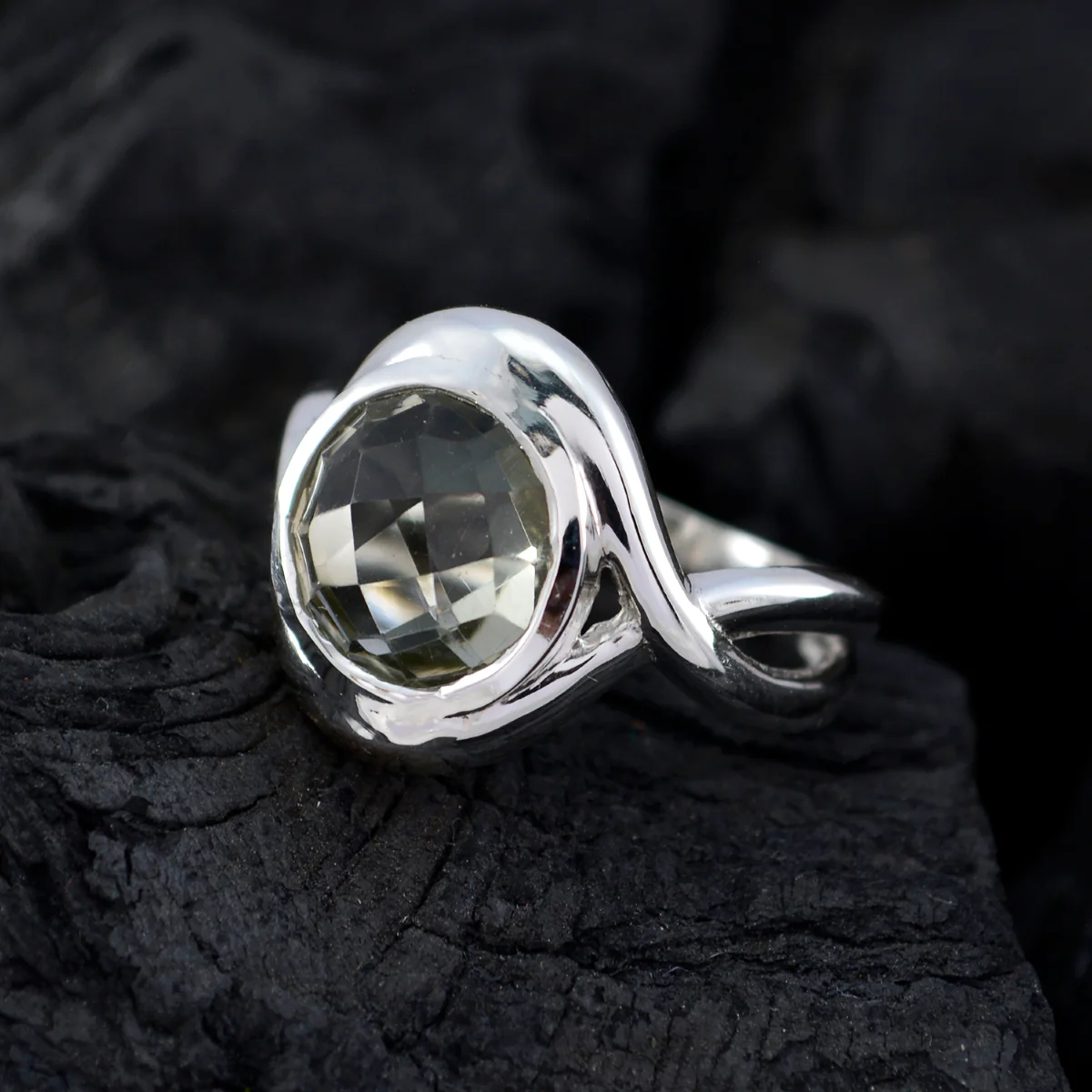 Green Amethyst Solitaire Moroccan 925 Sterling Silver Green Gems Classic Fairytale Ring Jewellery - Image 4