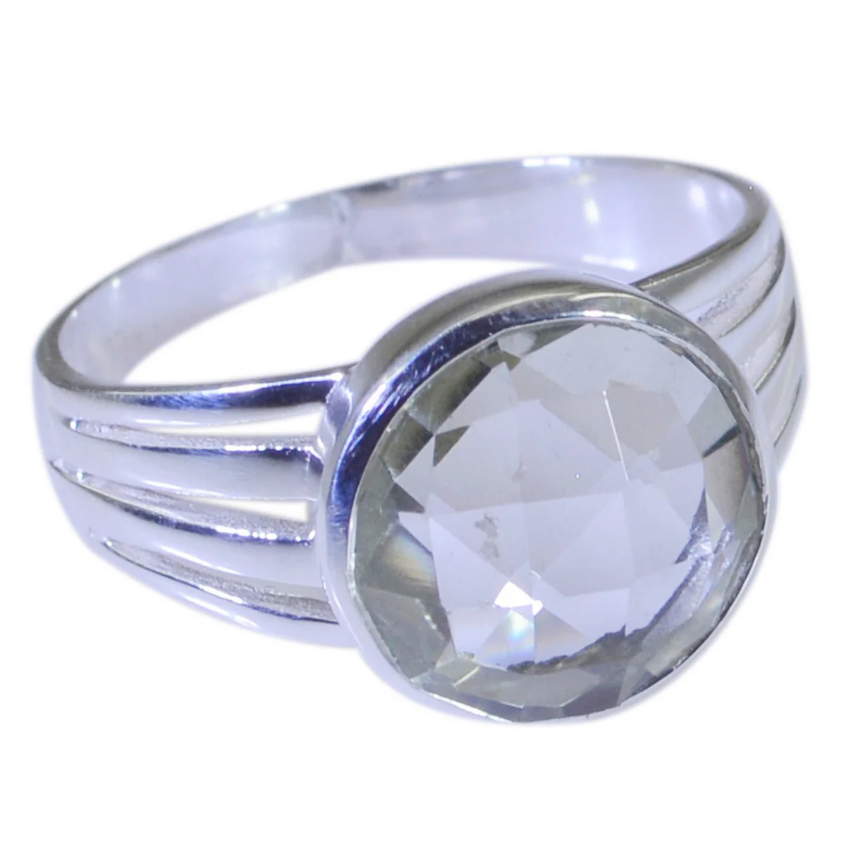 Green Amethyst Solitaire Russian 92.5 Silver Green Gemstone Classic Feminine Ring Jewelry - Image 2