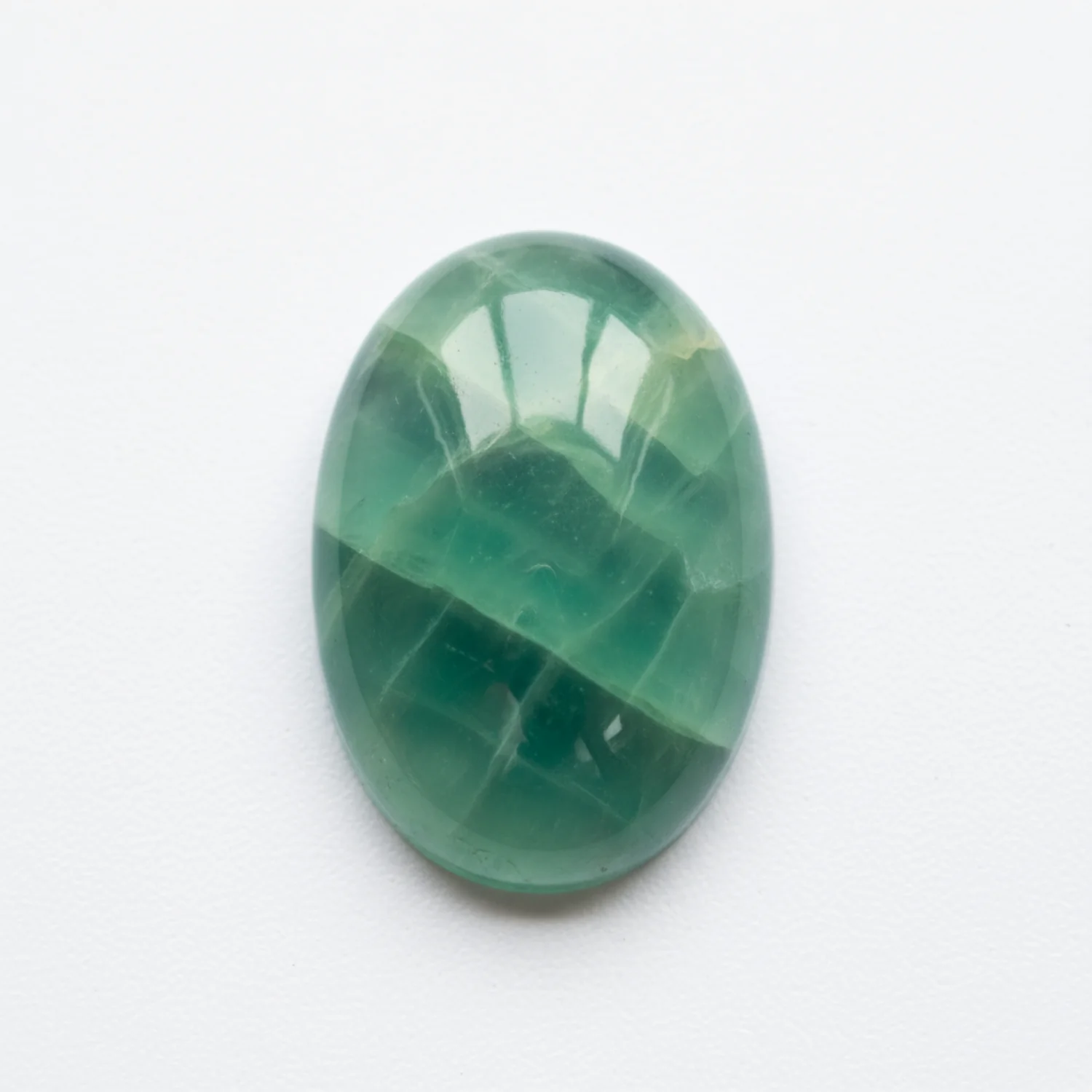 Green Fluorite 1PC Large 9x11 MM Oval Cabochon Green Sparkling semi Precious Gems - Image 2