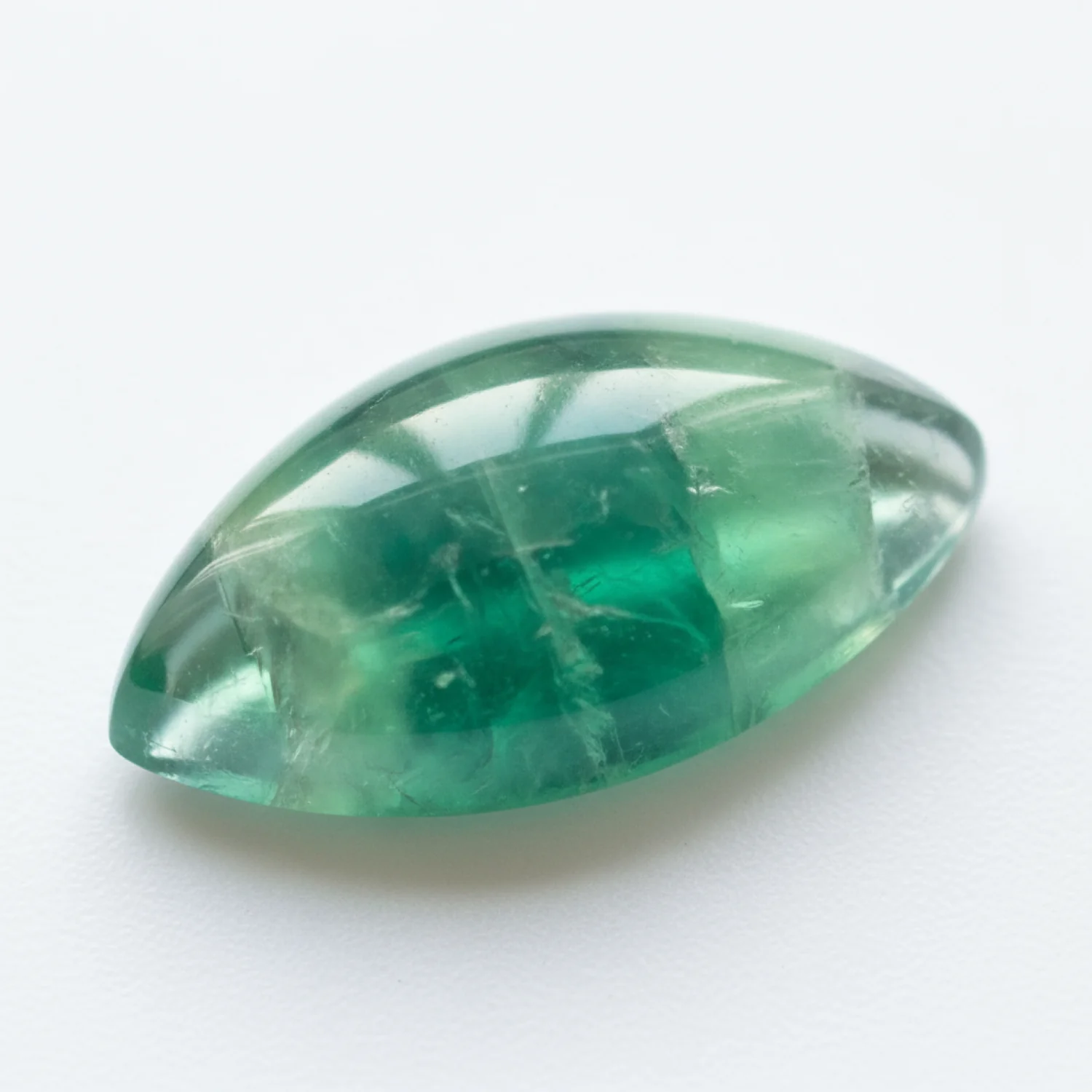 Green Fluorite 1PC Medium 7x14 MM Marquise Cabochon Green Lustrous semi Precious Loose Gemstone - Image 2