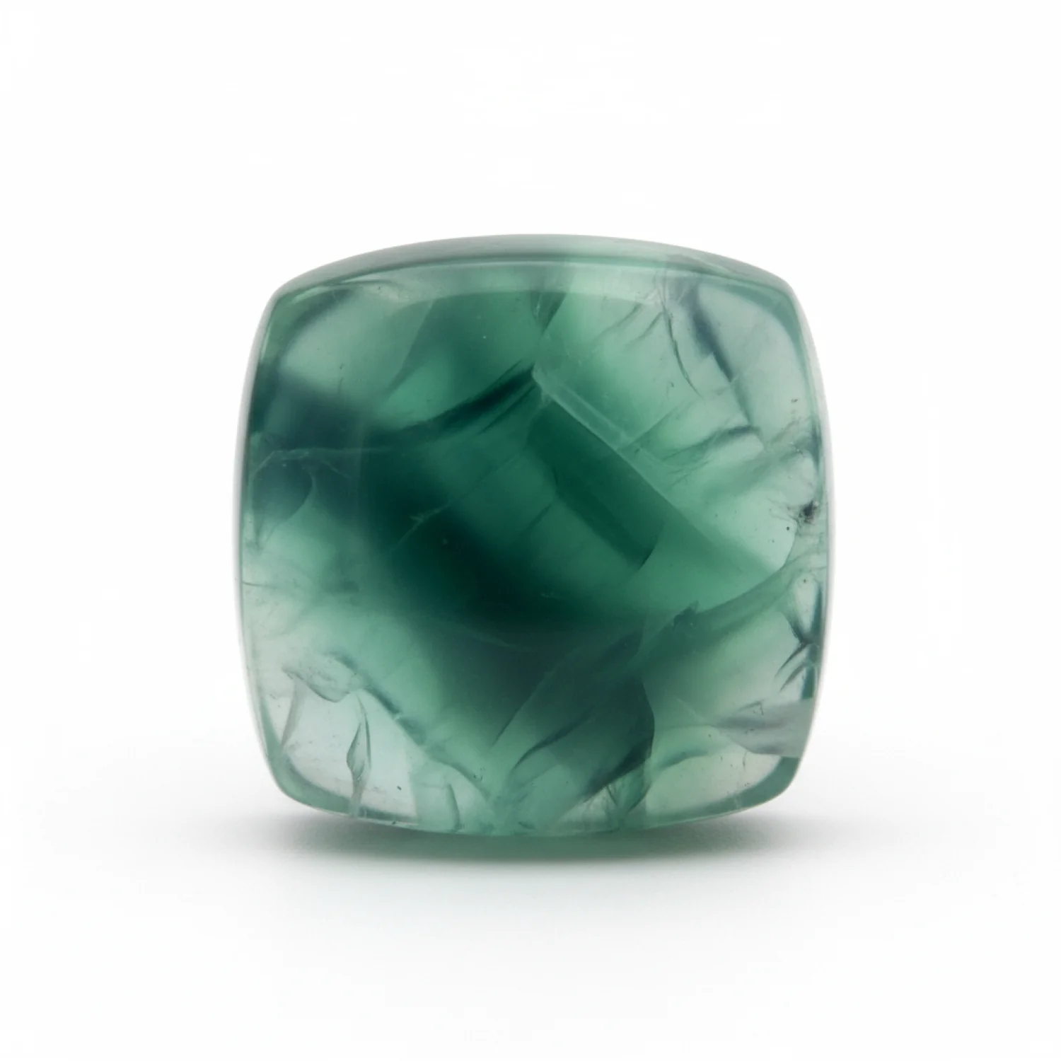 Green Fluorite 1PC Small 7x7 MM Cushion Cabochon Green Pure semi Precious Precious Gemstone - Image 2