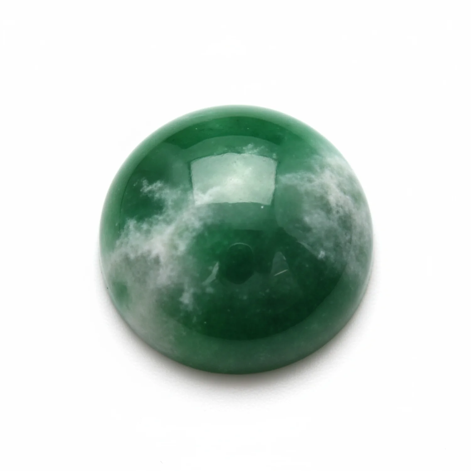 Green Jade 1PC Large 10x10 MM Round Cabochon Green Brilliant semi Precious Loose Gems - Image 2