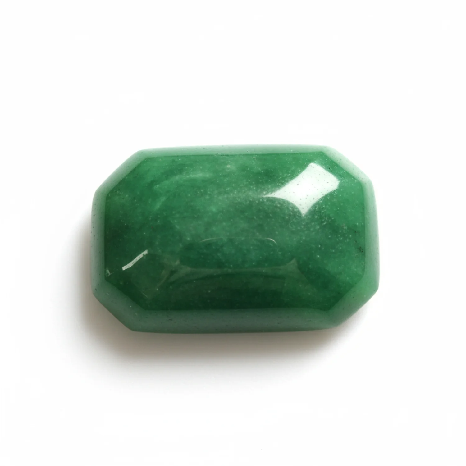 Green Jade 1PC Medium 8x10 MM Emerald Cabochon Green Sparkling semi Precious Loose Gemstone - Image 2