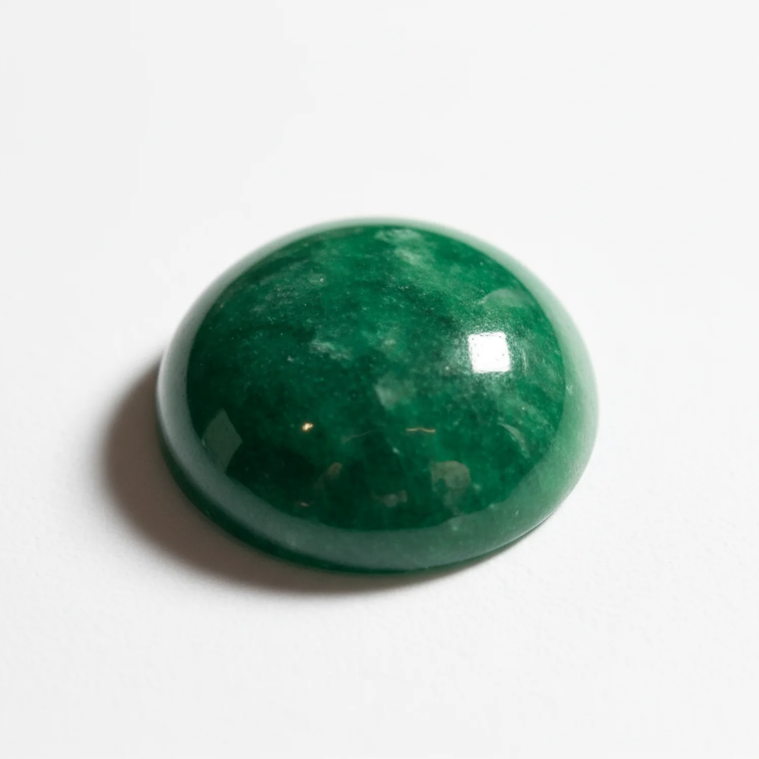 Green Jade 1PC Small 7x7 MM Round Cabochon Green Superior semi Precious Semi Precious Gemstone - Image 2
