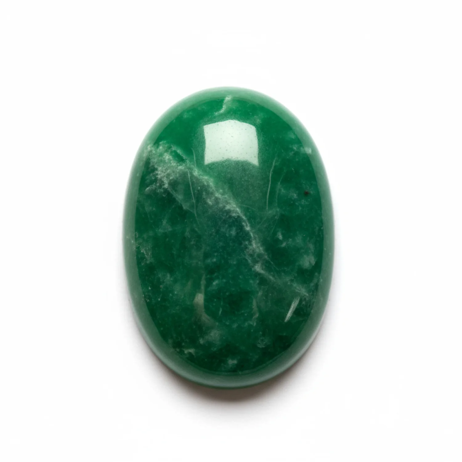 Green Jade 1PC Small 7x9 MM Oval Cabochon Green Luster semi Precious Loose Gemstones - Image 2