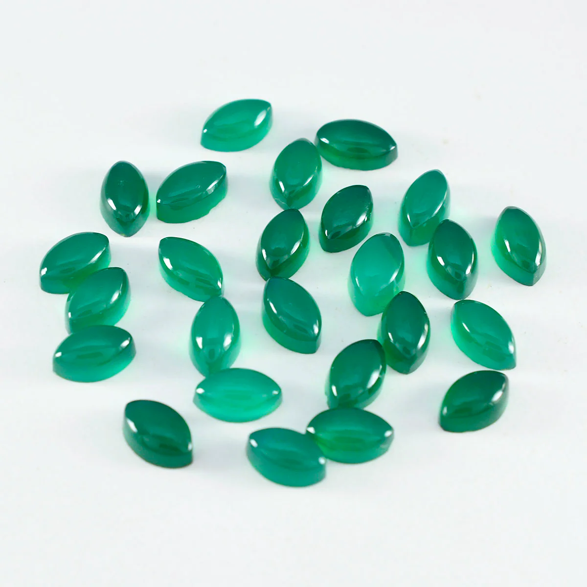 Green Onyx 10PC Tiny 3x6 MM Marquise Cabochon Green Genuine semi Precious Loose Gems