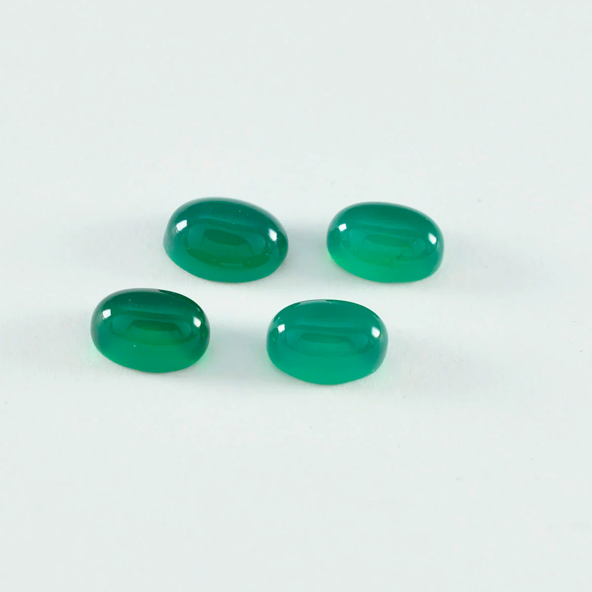 Green Onyx 10PC Tiny 4x6 MM Oval Cabochon Green Genuine semi Precious Loose Gemstones - Image 3