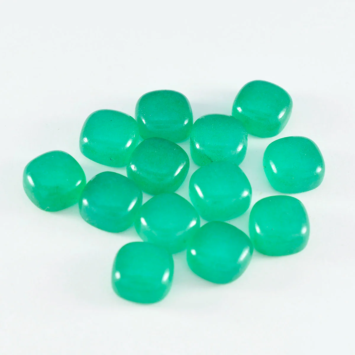 Green Onyx 10PC Tiny 5x5 MM Cushion Cabochon Green Natural semi Precious Semi Precious Gemstone - Image 3