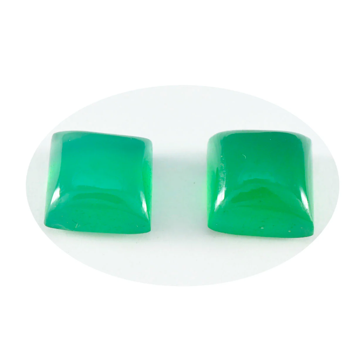 Green Onyx 10PC Tiny 5x5 MM Square Cabochon Green Brilliant semi Precious Loose Gemstones - Image 4
