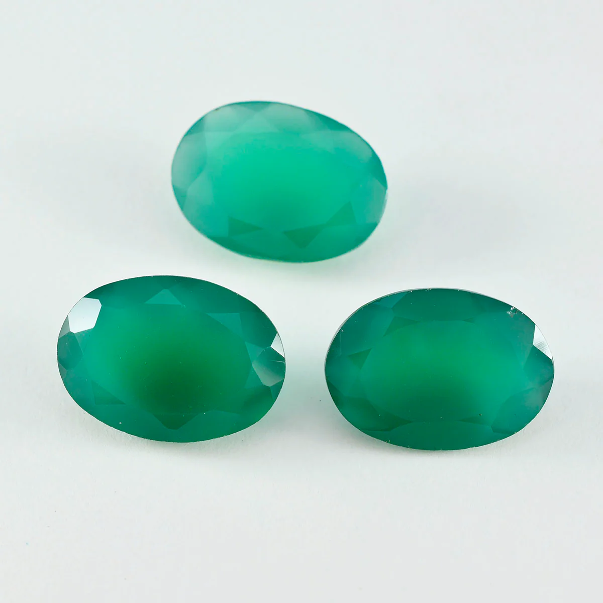 Green Onyx 1PC Chunky 15x20 MM Oval Faceted Green Brilliant Semi Precious Loose Gemstones - Image 3