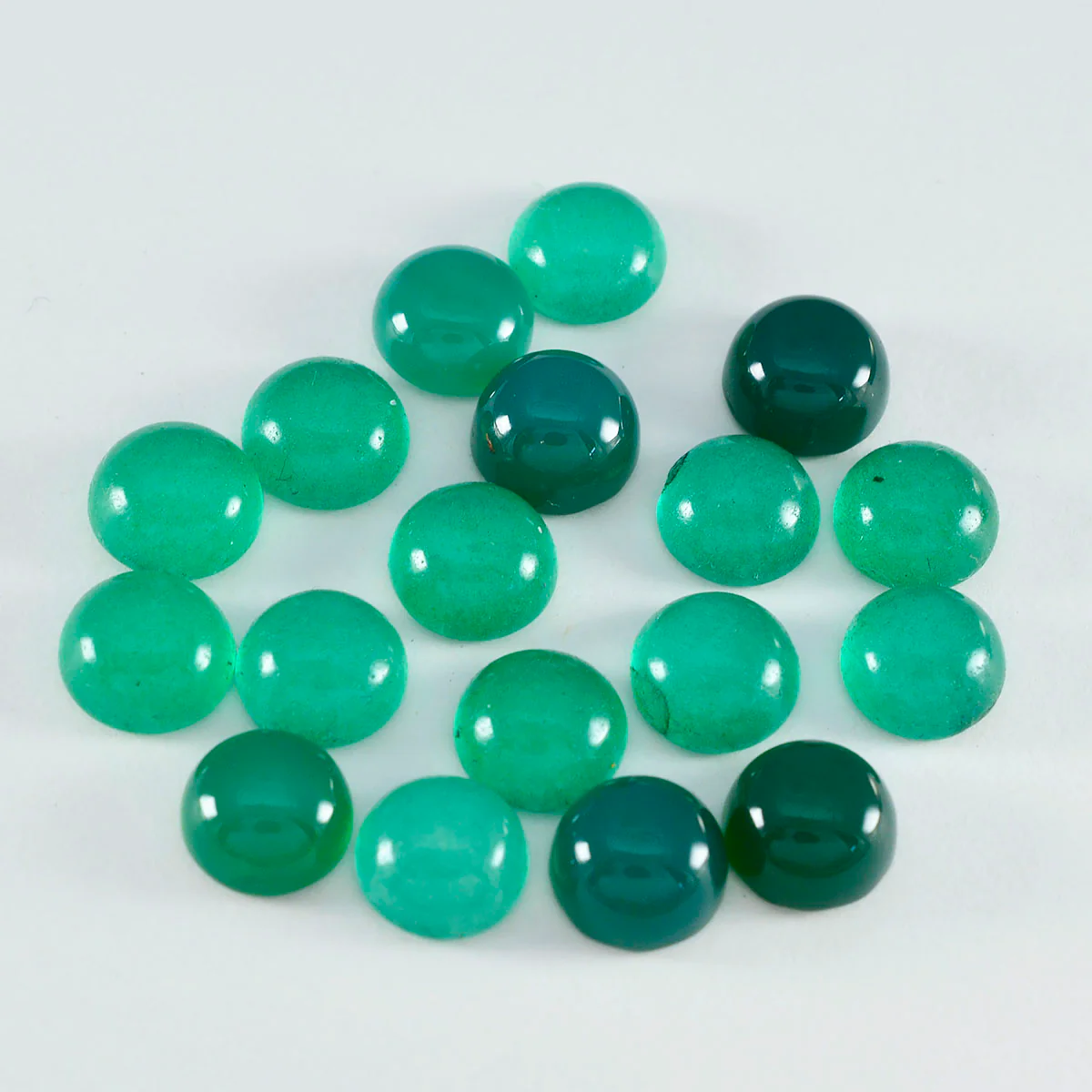 Green Onyx 1PC Large 10x10 MM Round Cabochon Green High-Quality semi Precious Loose Gemstones
