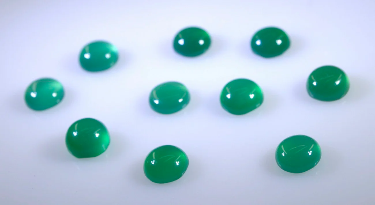 Green Onyx 1PC Large 10x10 MM Round Cabochon Green High-Quality semi Precious Loose Gemstones - Image 4