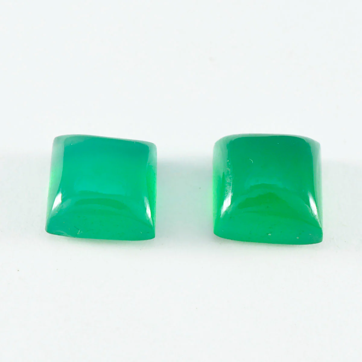 Green Onyx 1PC Large 10x10 MM Square Cabochon Green Lustrous semi Precious Loose Gemstone - Image 3