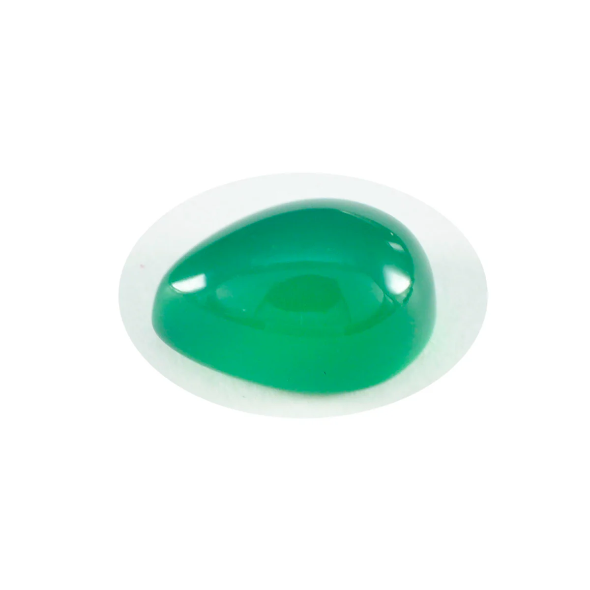 Green Onyx 1PC Large 8x12 MM Pear Cabochon Green Natural semi Precious Semi Precious Gemstone - Image 2