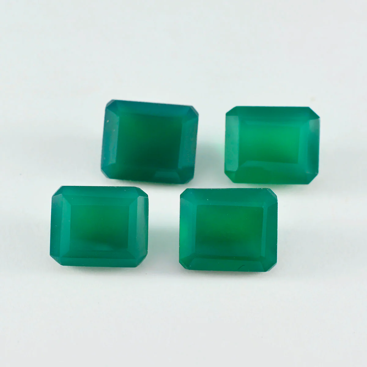 Green Onyx 1PC Medium 7x10 MM Emerald Faceted Green Pure Semi Precious Loose Gemstones - Image 3