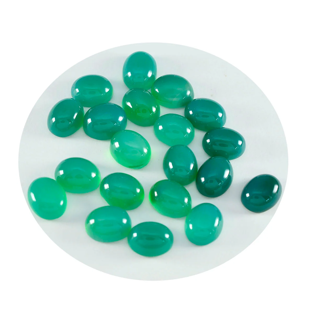 Green Onyx 1PC Small 6x8 MM Oval Cabochon Green Pure semi Precious Precious Gemstone - Image 3
