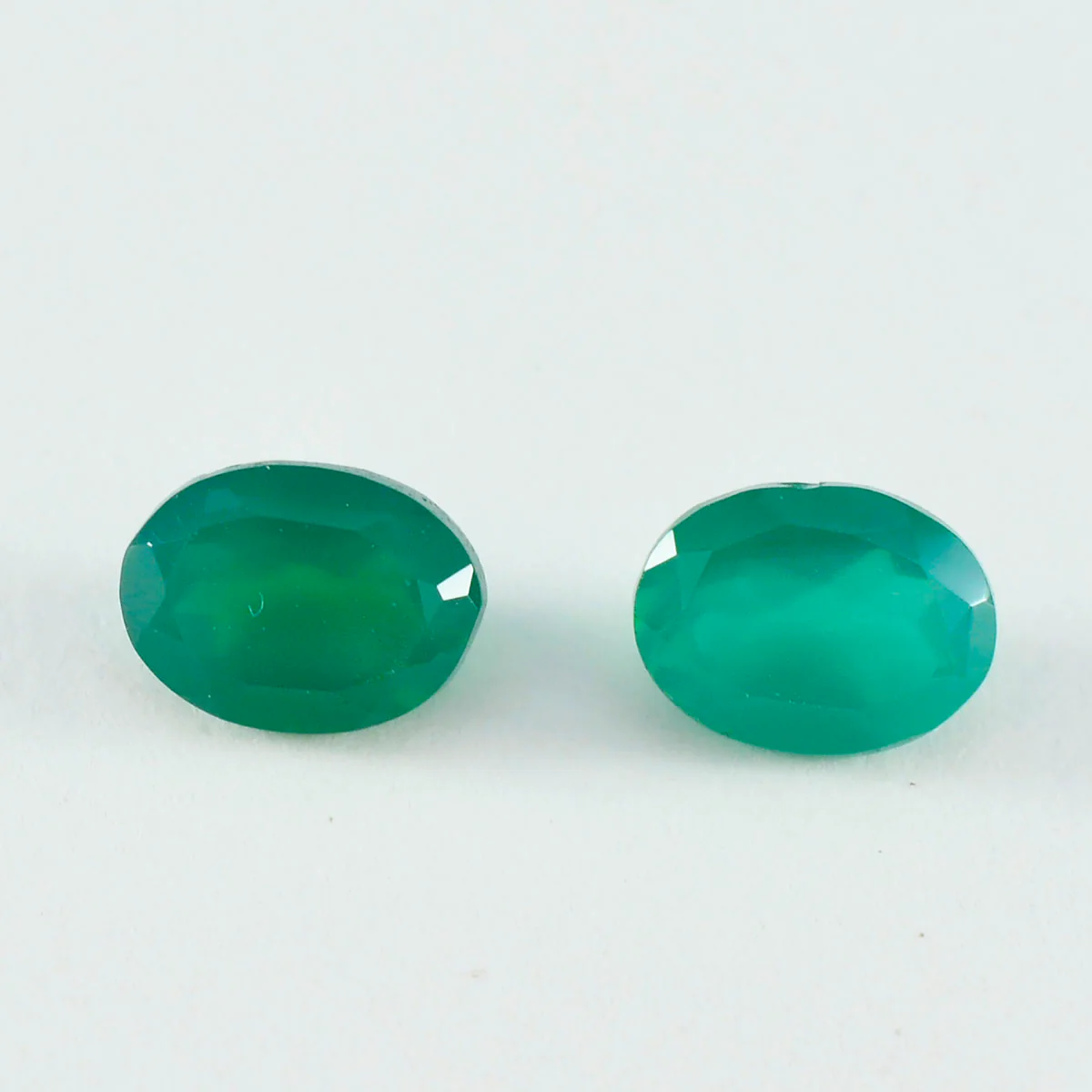 Green Onyx 1PC Small 6x9 MM Oval Faceted Green Luster Semi Precious Loose Gems - Image 4