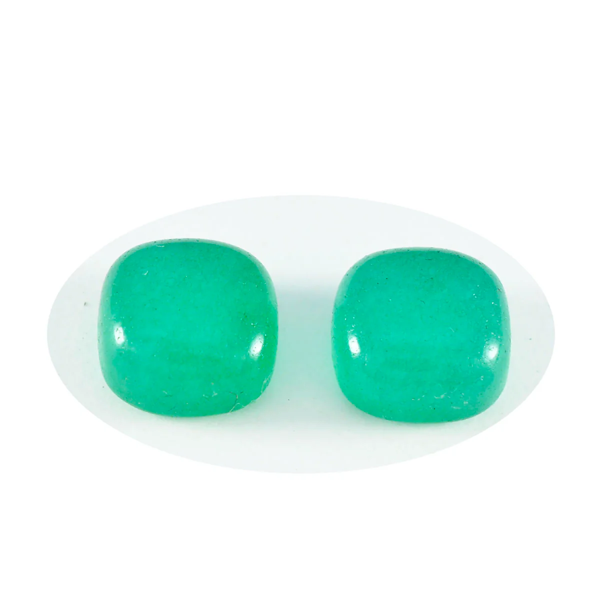 Green Onyx 1PC Small 8x8 MM Cushion Cabochon Green Pure semi Precious Loose Gems - Image 2