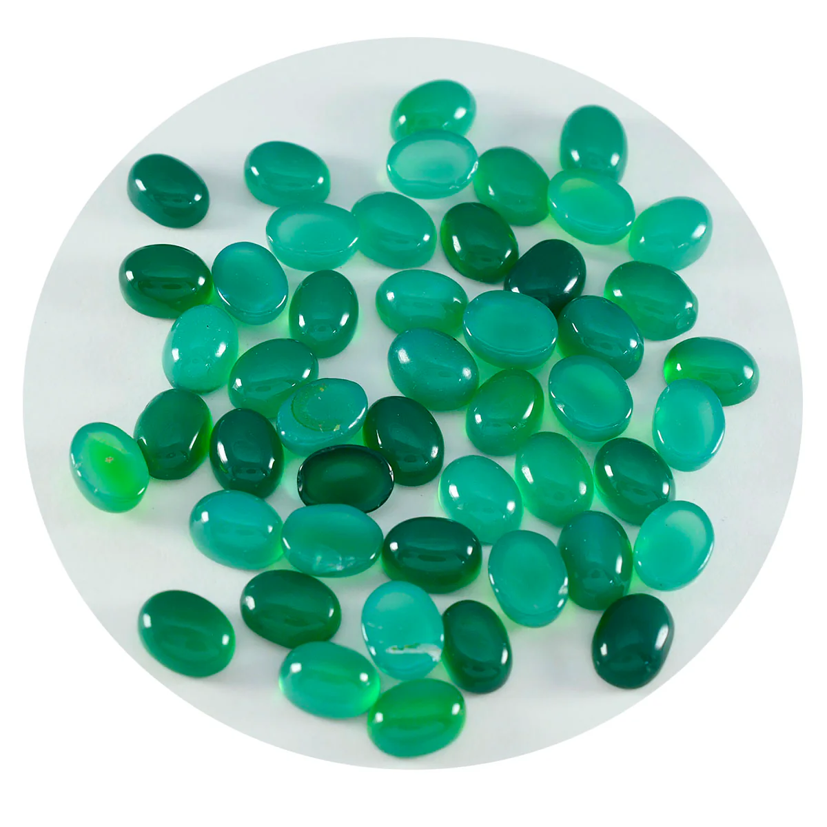 Green Onyx 1PC Tiny 5x7 MM Oval Cabochon Green Superior semi Precious Semi Precious Gemstone - Image 3
