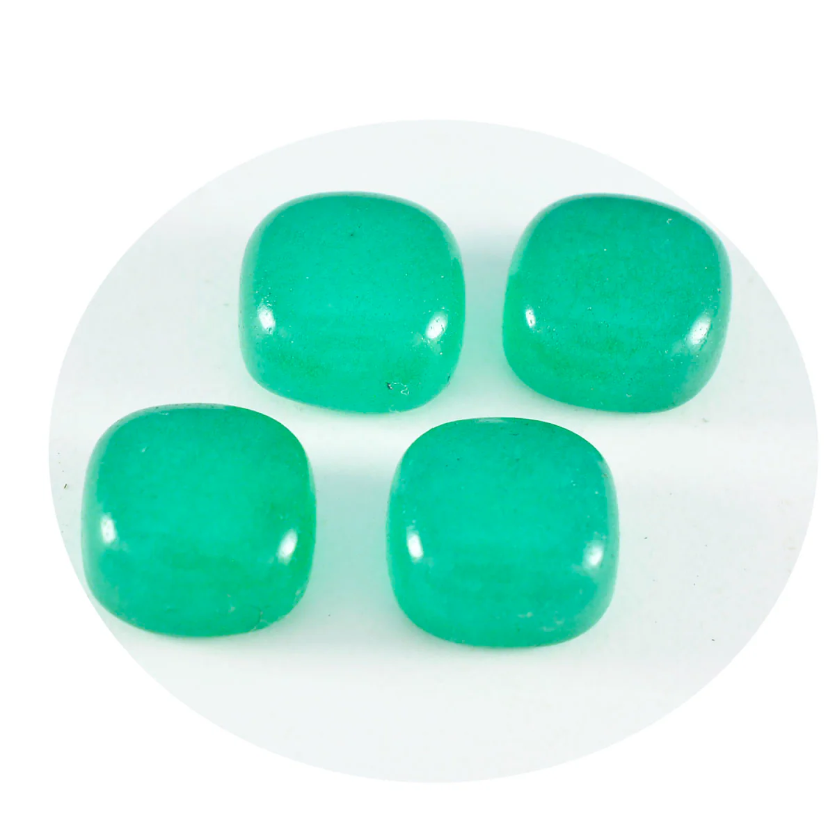 Green Onyx 1PC Tiny 6x6 MM Cushion Cabochon Green Genuine semi Precious Precious Gemstone - Image 2
