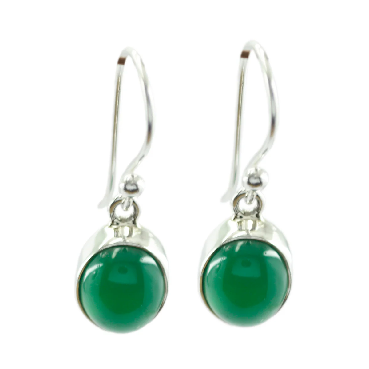Green Onyx African Carolina multiple Dangle Green 925 Silver Earring