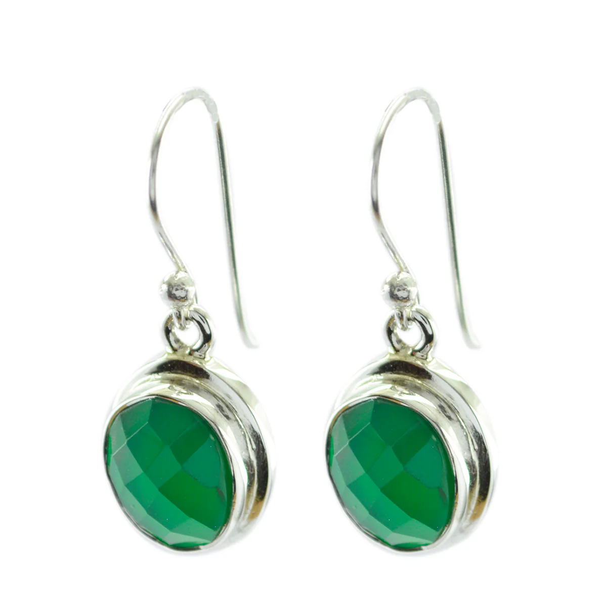 Green Onyx Australian Isadora multiple Dangle Green 92.5 Silver Earring