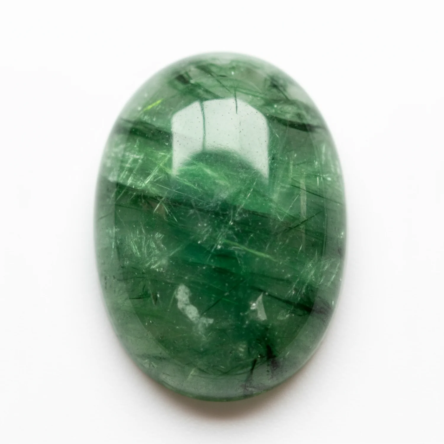 Green Tourmaline 1PC Large 9x11 MM Oval Cabochon Green Superior semi Precious Loose Gemstone - Image 2