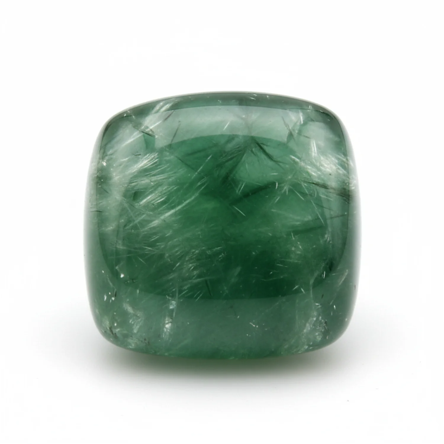 Green Tourmaline 1PC Small 7x7 MM Cushion Cabochon Green Sparkling semi Precious Gems