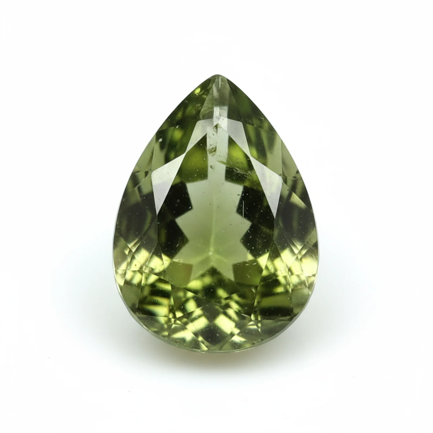 Green Tourmaline 1PC Small 7x9 MM Pear Faceted Green Polished Semi Precious Loose Gemstones - Image 2