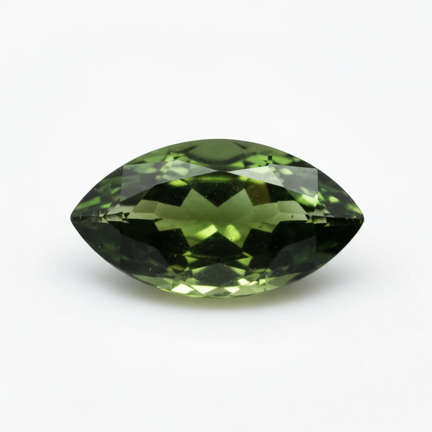 Green Tourmaline 1PC Tiny 3x6 MM Marquise Faceted Green Fiery Semi Precious Gems - Image 2