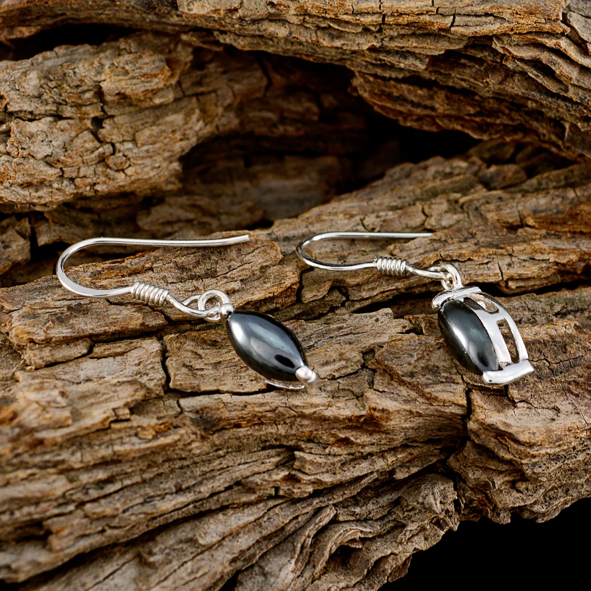 Gunmetal Russian Josephine multiple Dangle Gray Sterling Silver Earring - Image 4