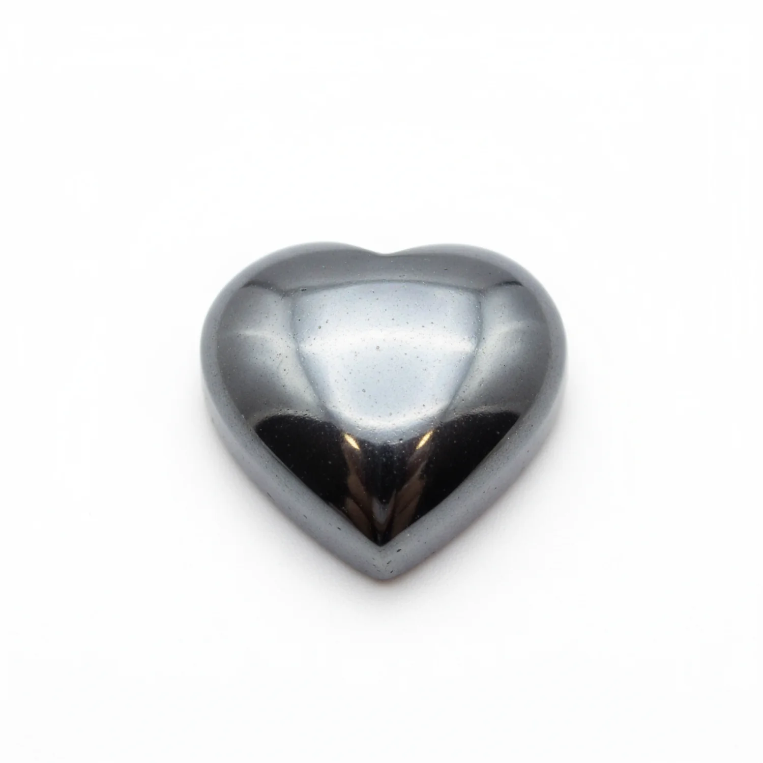 Hematite (Gunmetal) 10PC Tiny 3x3 MM Heart Cabochon Gray Sparkling semi Precious Gems
