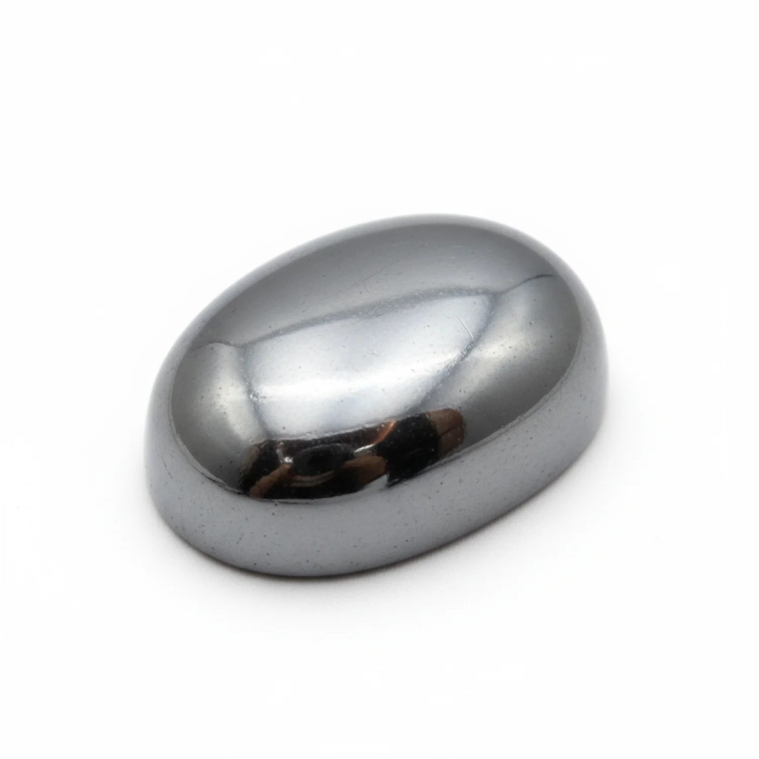 Hematite (Gunmetal) 10PC Tiny 4x6 MM Oval Cabochon Gray Sparkling semi Precious Gems
