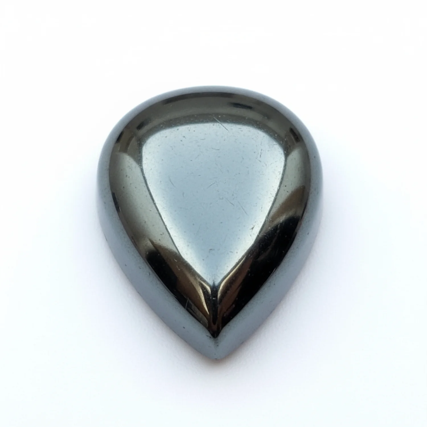 Hematite (Gunmetal) 10PC Tiny 4x6 MM Pear Cabochon Gray Shine semi Precious Precious Gemstone - Image 2