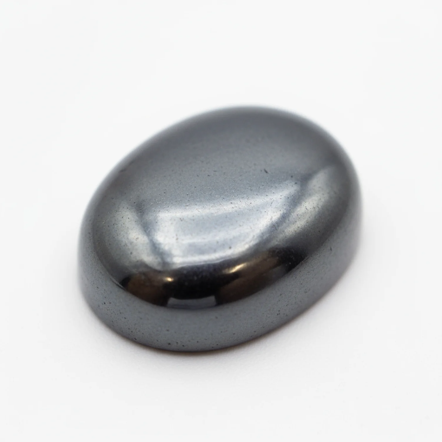 Hematite (Gunmetal) 1PC Large 9x11 MM Oval Cabochon Gray High-Quality semi Precious Loose Gems - Image 2