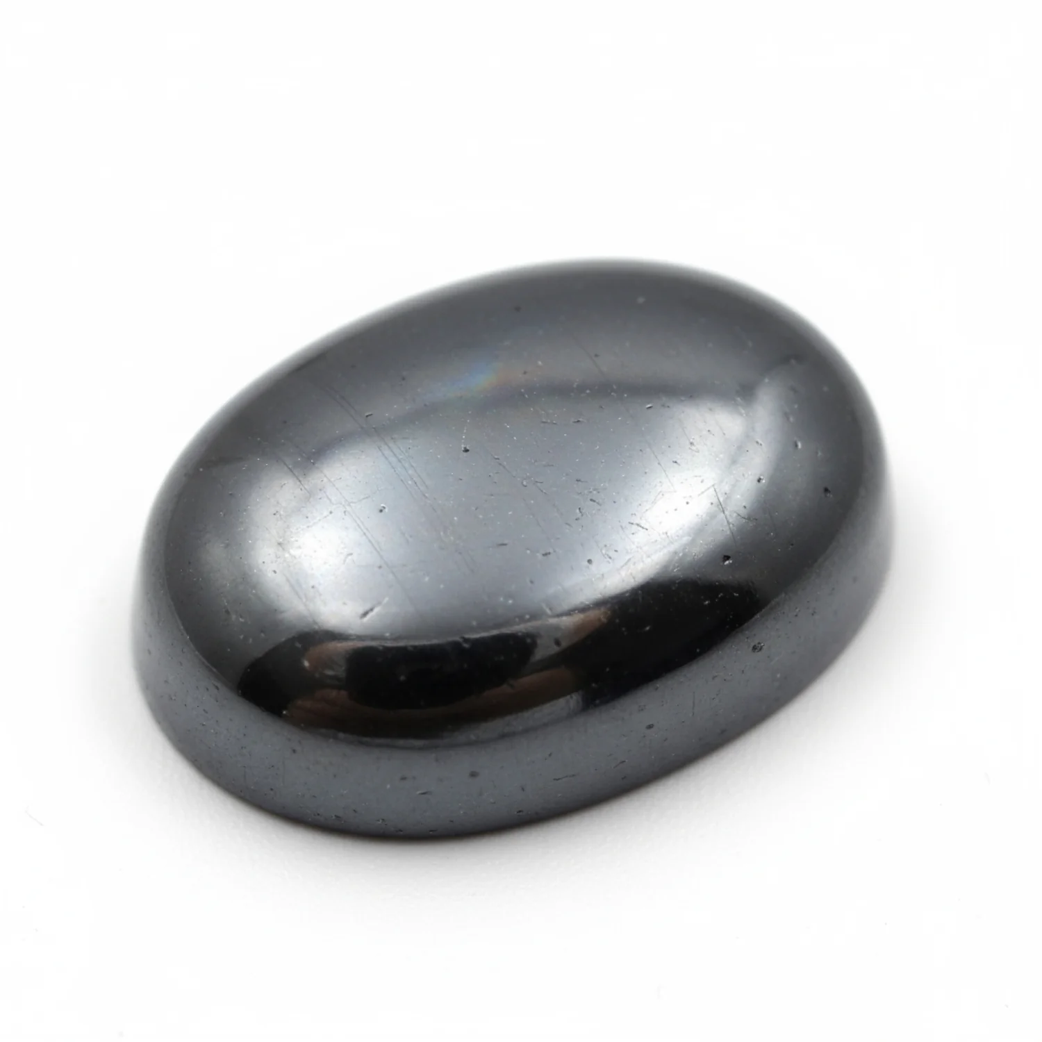 Hematite (Gunmetal) 1PC Medium 7x10 MM Oval Cabochon Gray Shine semi Precious Precious Gemstone - Image 2