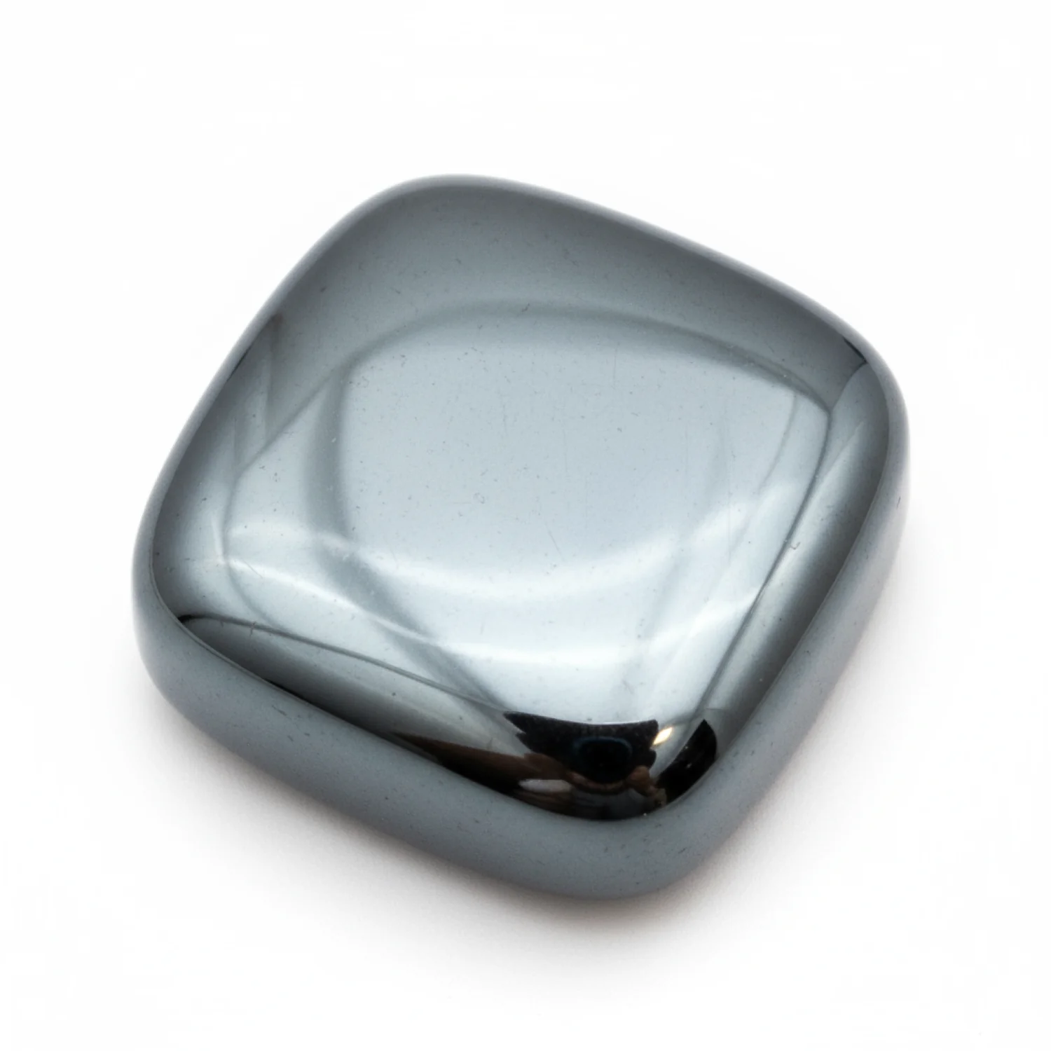 Hematite (Gunmetal) 1PC Medium 9x9 MM Cushion Cabochon Gray Pure semi Precious Precious Gemstone - Image 2