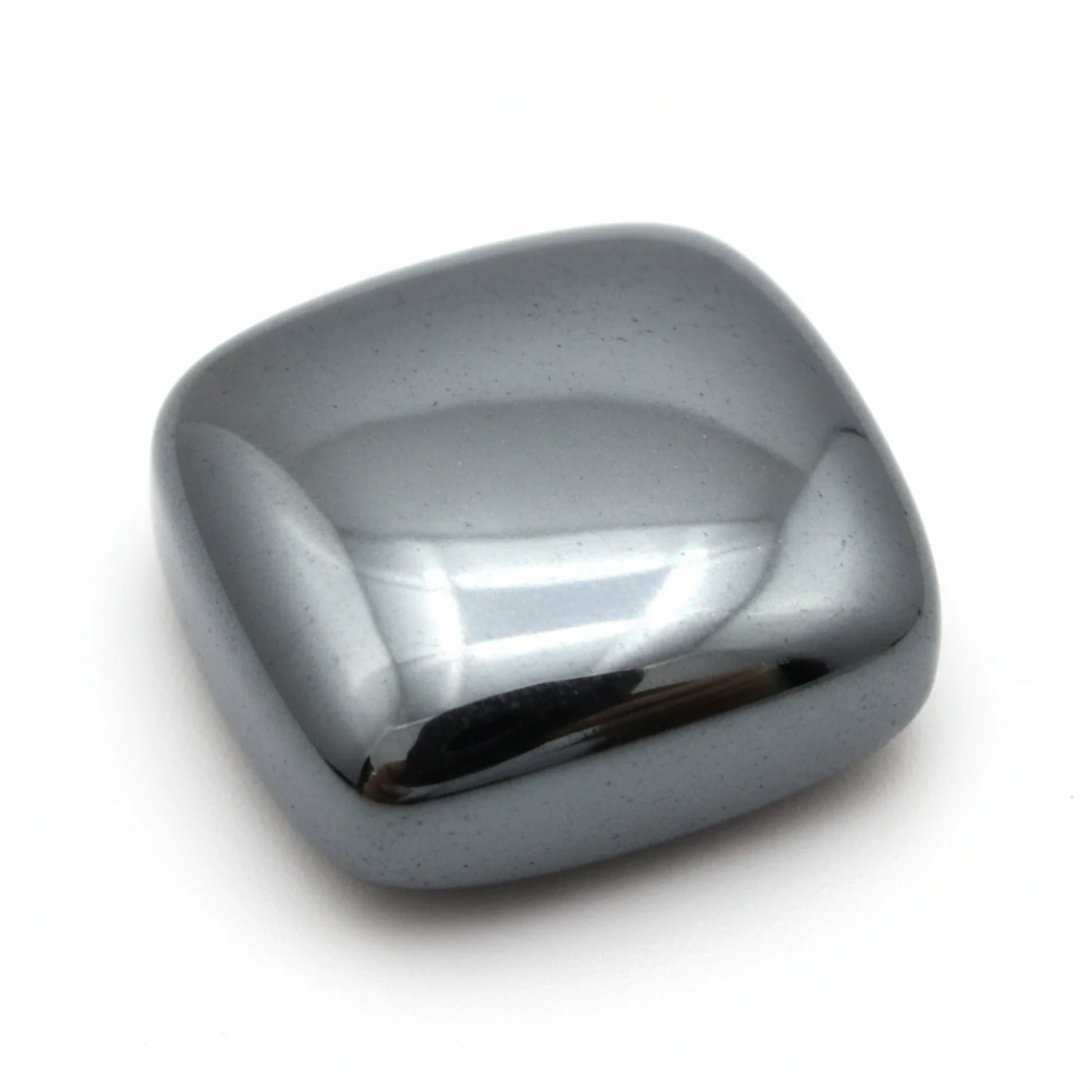 Hematite (Gunmetal) 1PC Small 7x7 MM Cushion Cabochon Gray Genuine semi Precious Loose Gemstones