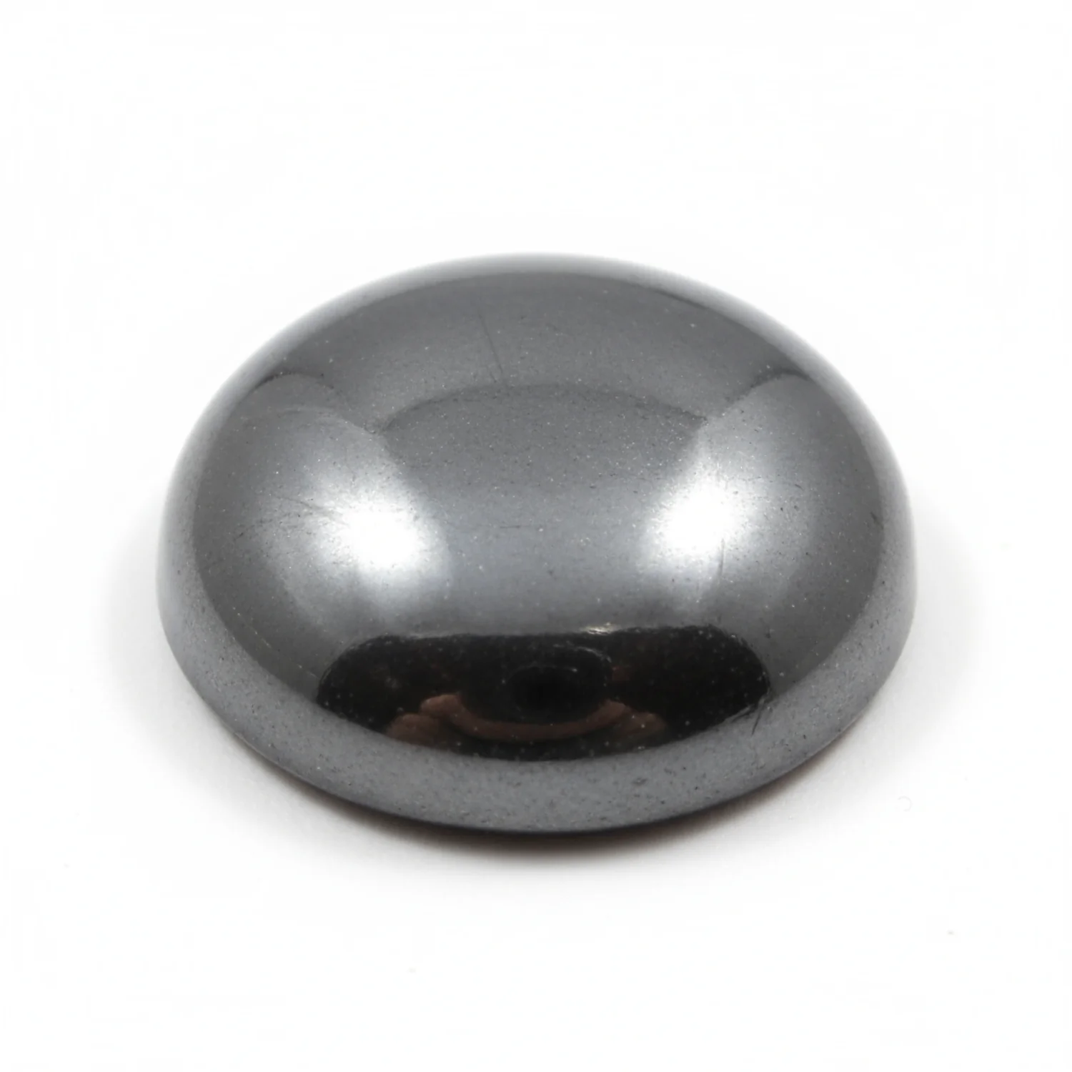 Hematite (Gunmetal) 1PC Tiny 6x6 MM Round Cabochon Gray Splendid semi Precious Loose Gemstone - Image 2