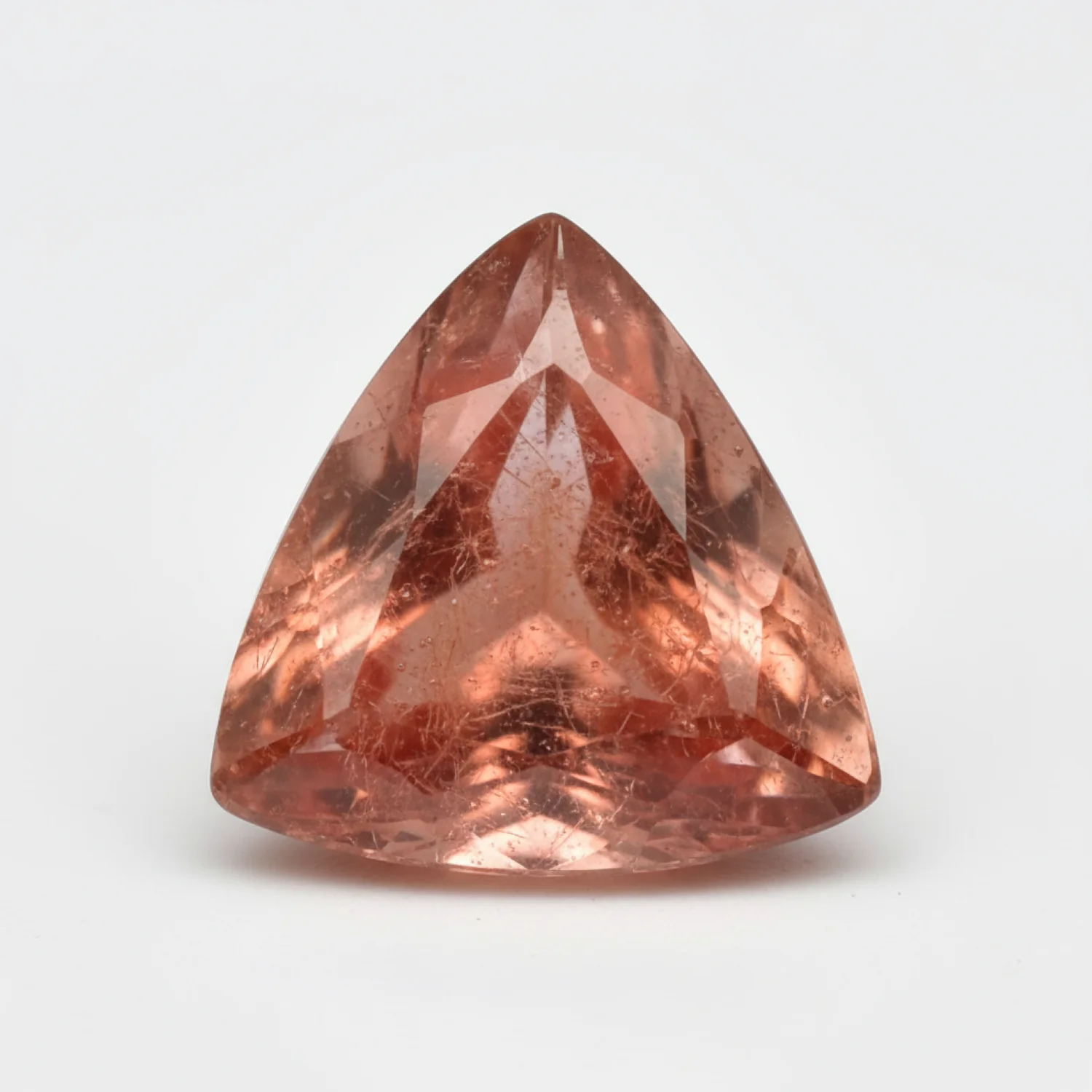 Hessonite Garnet (Gomed) 1PC Chunky 13x13 MM Triangle Faceted Red Natural Precious Gems - Image 2